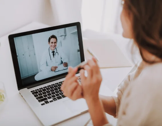 Online nephrology consultation on laptop screen | Associated Nephrology Consultants | Maplewood MN